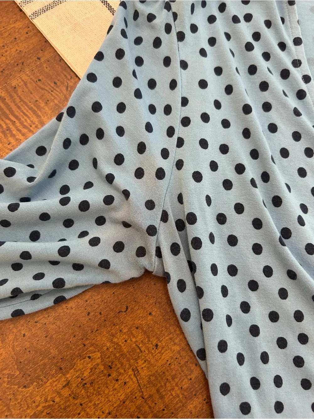 Boden Elodie Faux Wrap Top Long Sleeve Polkadot Womens Size 8
